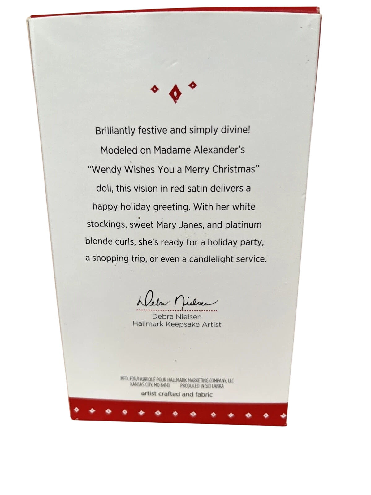 2015 Wendy WIshes You a Merry Christmas Hallmark Ornament (Madame Alexander) QX9147