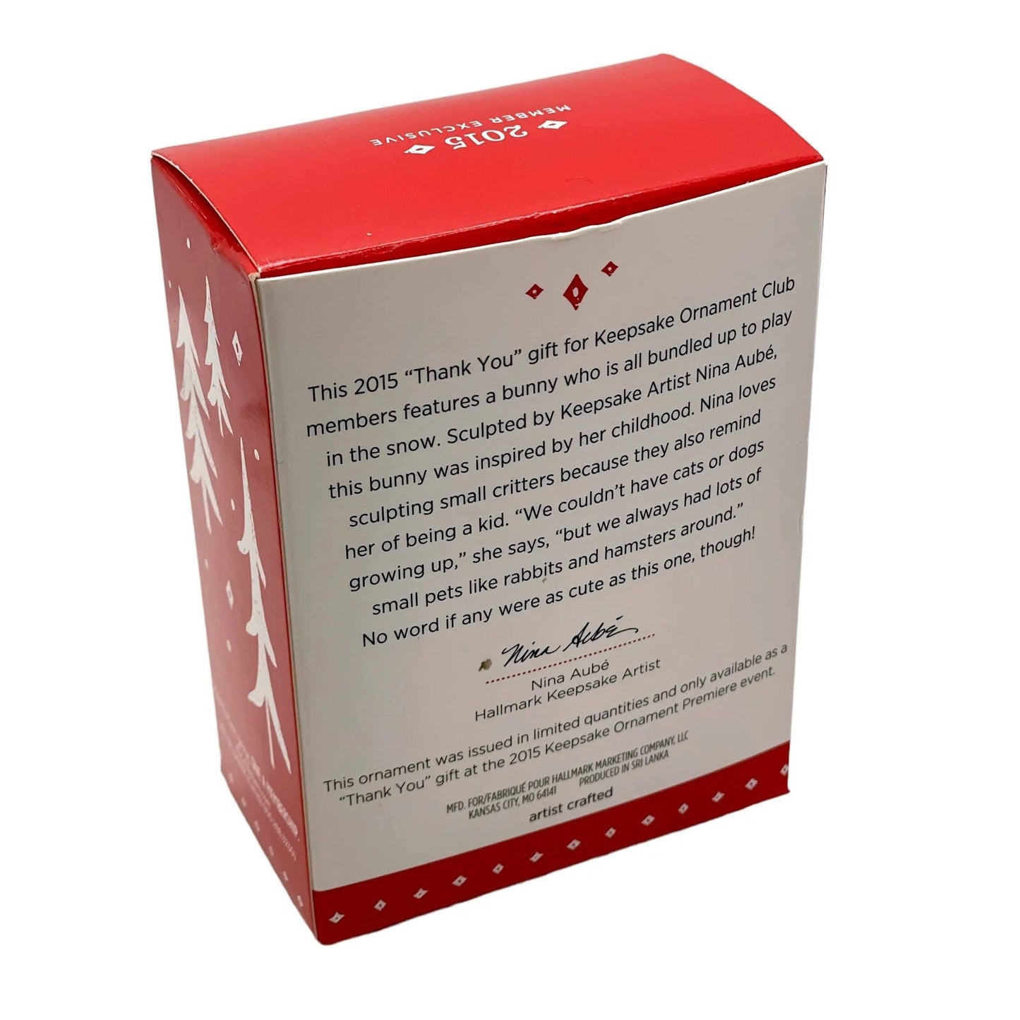 2015 Bundled-Up Bunny Hallmark Ornament (Bunny) LPR3347