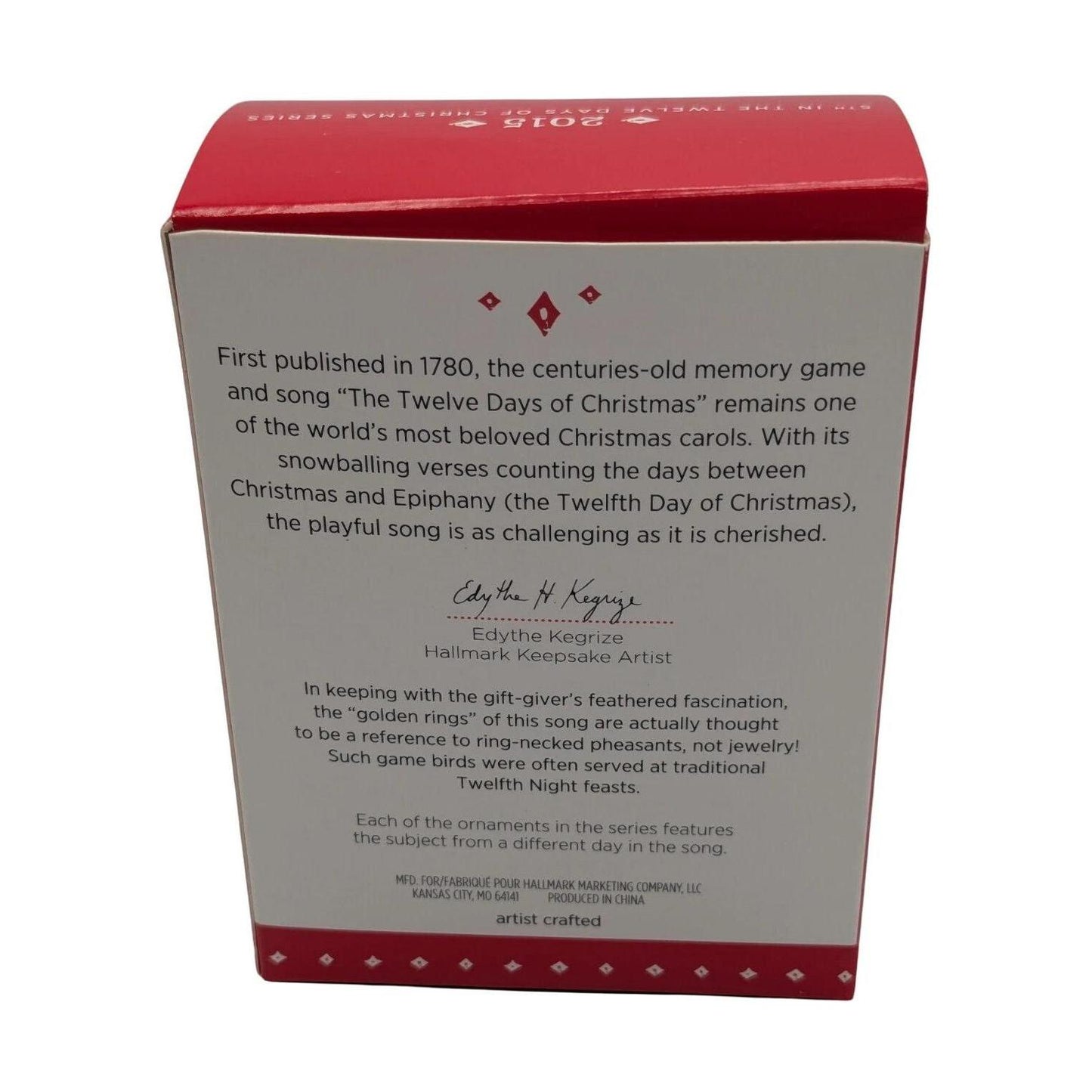 2015 Five Golden Rings Hallmark Ornament (Twelve Days of Christmas) QX9179