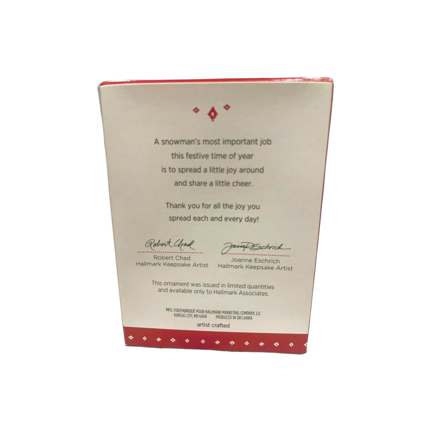 2015 Joyful Snowman Hallmark Ornament (Snowmen) LPR3359