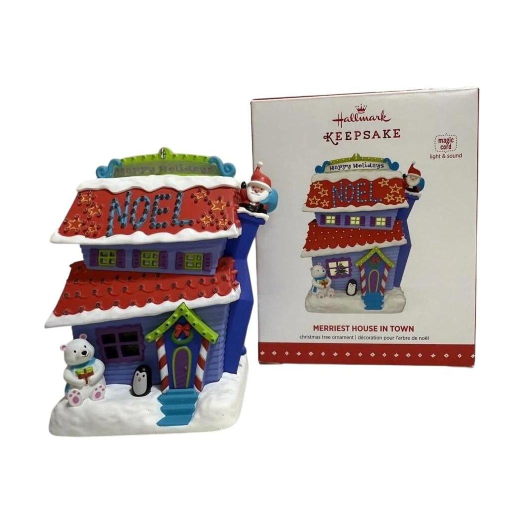 2015 Merriest House in Town Hallmark Ornament (Merriest House in Town) QGO1359