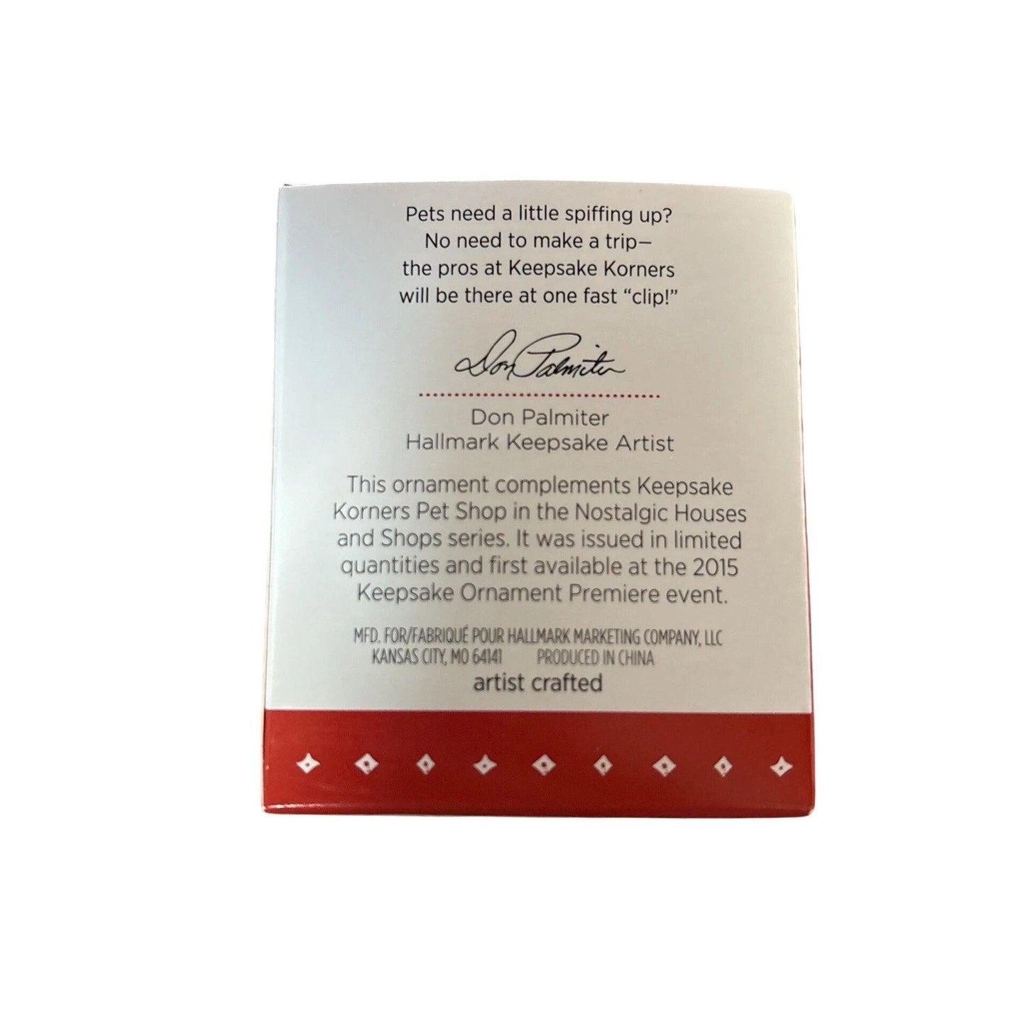 2015 Mobile Pet Grooming Hallmark Ornament (Car) QXE3767