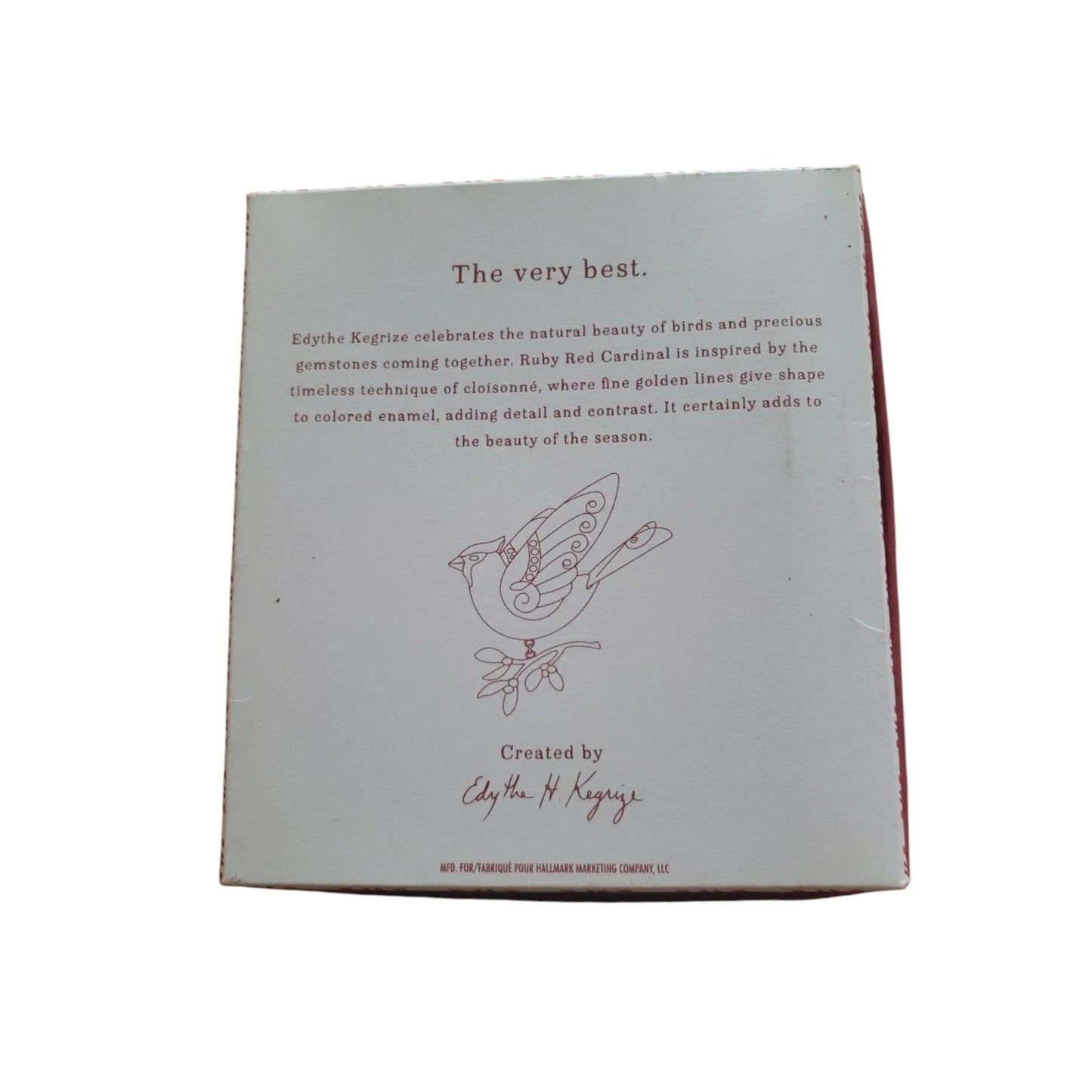 2016 Ruby Red Cardinal Hallmark Ornament (Beauty of Birds) QGO1611