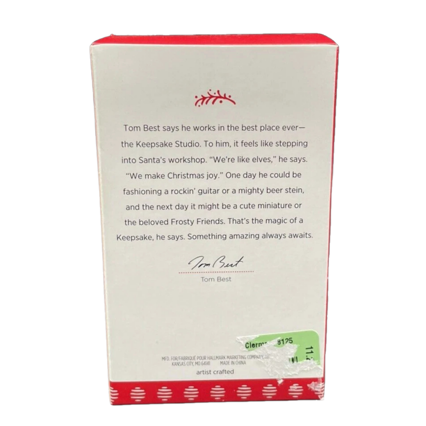 2017 Beer Time Hallmark Ornament (Stocking) QGO1812 QGO1812