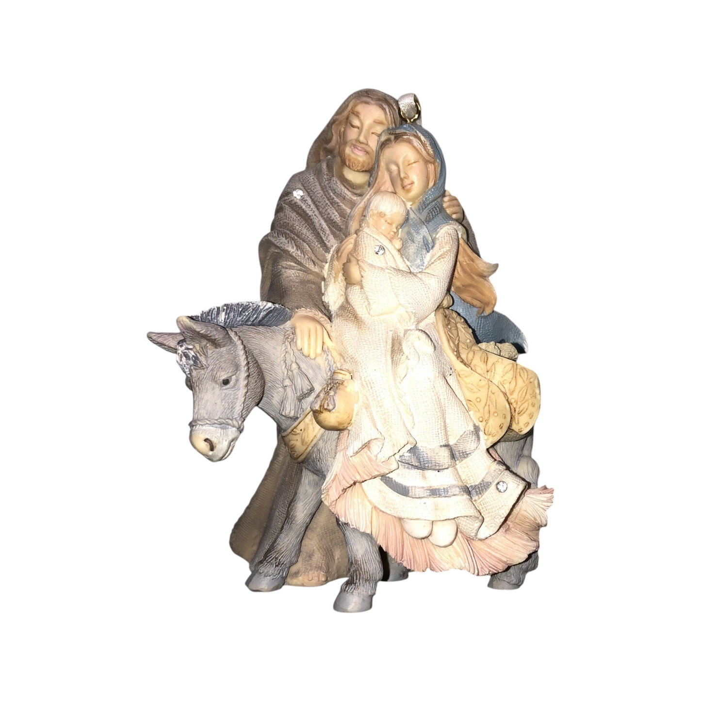 2017 Holy Family with Donkey Hanging Ornament Enesco Ornament (Enesco) 4058698