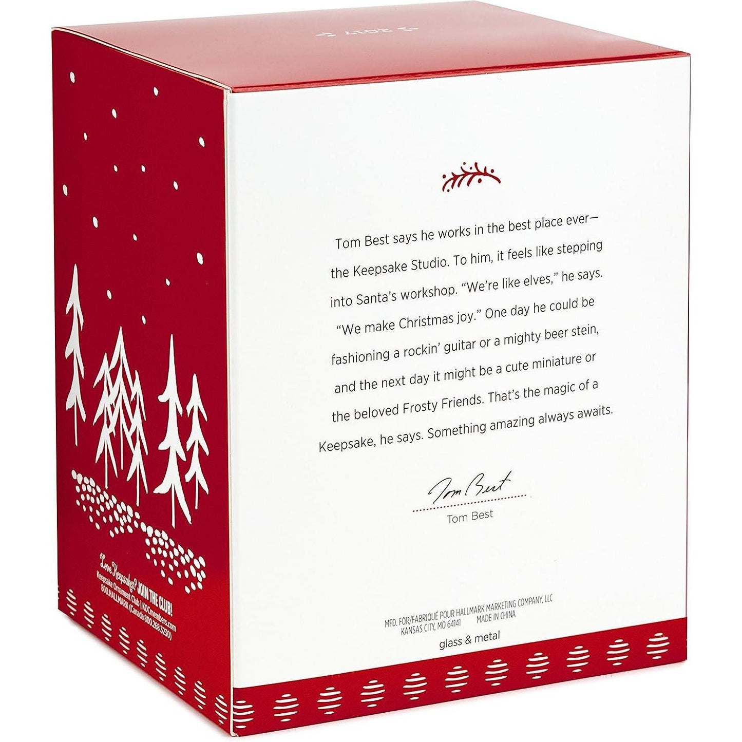 QGO1822 2017 Winter Cardinal and Holly Premium Glass and Metal Christmas Ornament Image4