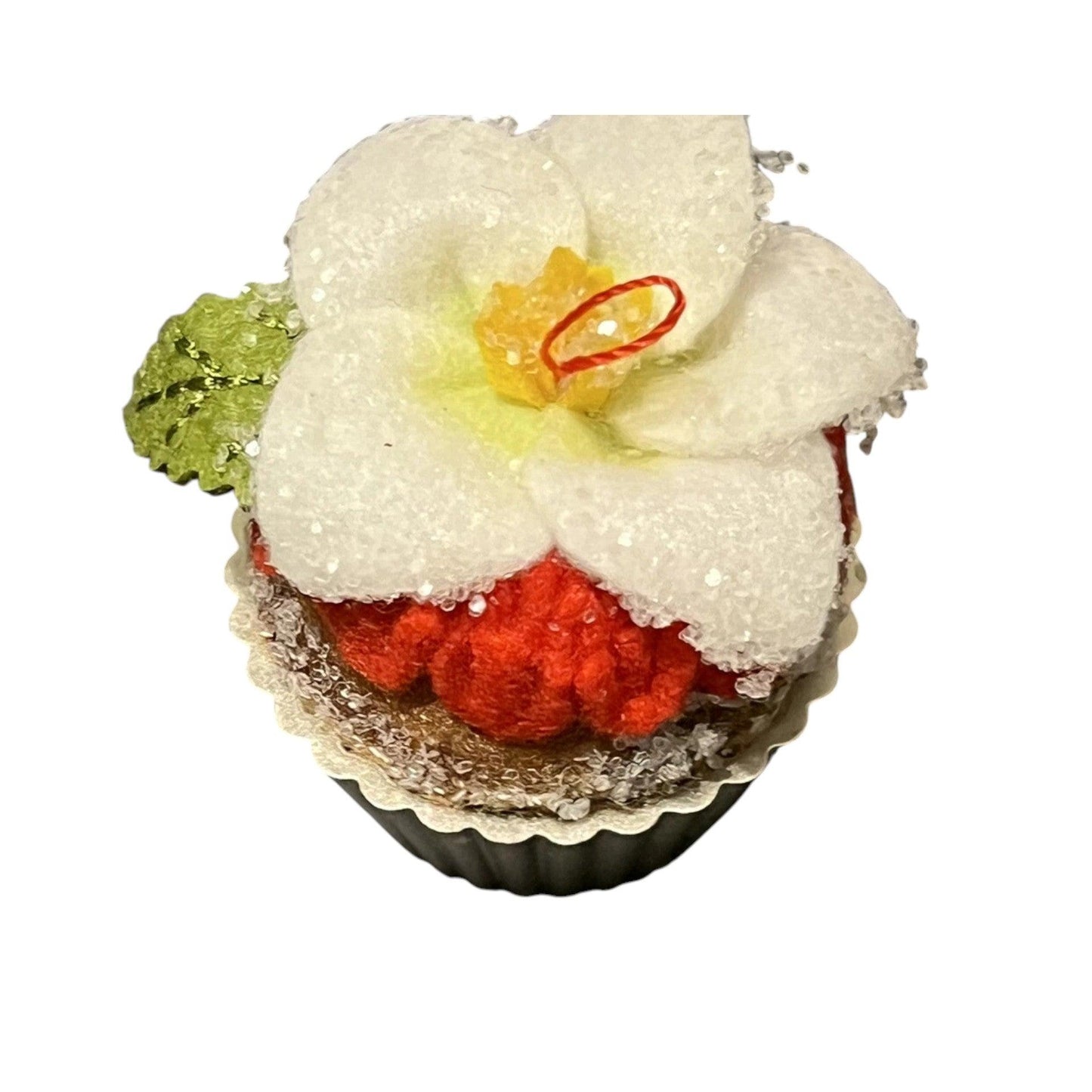 2017 Candied Christmas Rose Hallmark Ornament (Christmas Cupcakes) QX9422