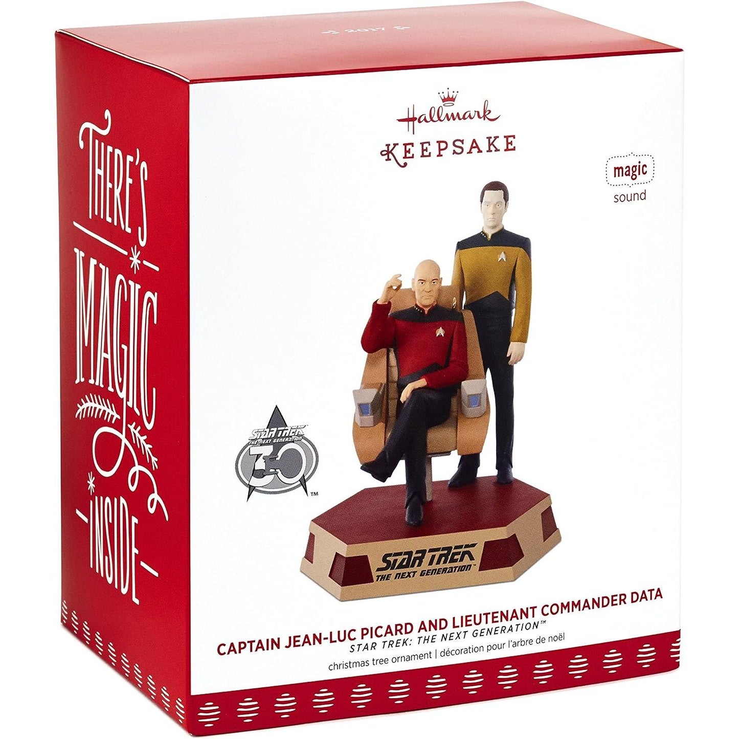2017 Captain Jean-Luc Picard and Lieutenant Commander Data Hallmark Ornament (Star Trek) QXI3402