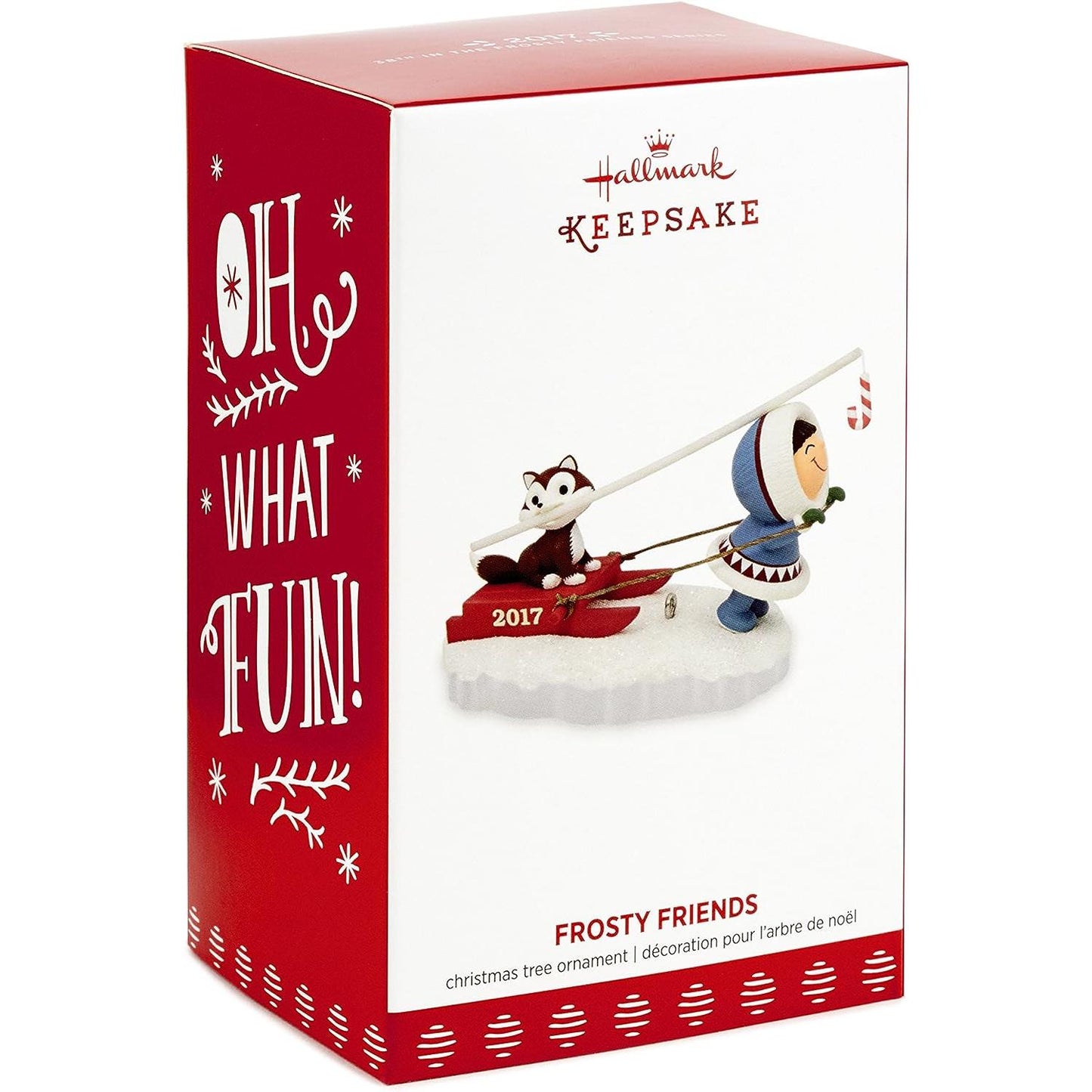 2017 Dog on Sled Hallmark Ornament (Frosty Friends) QX9362