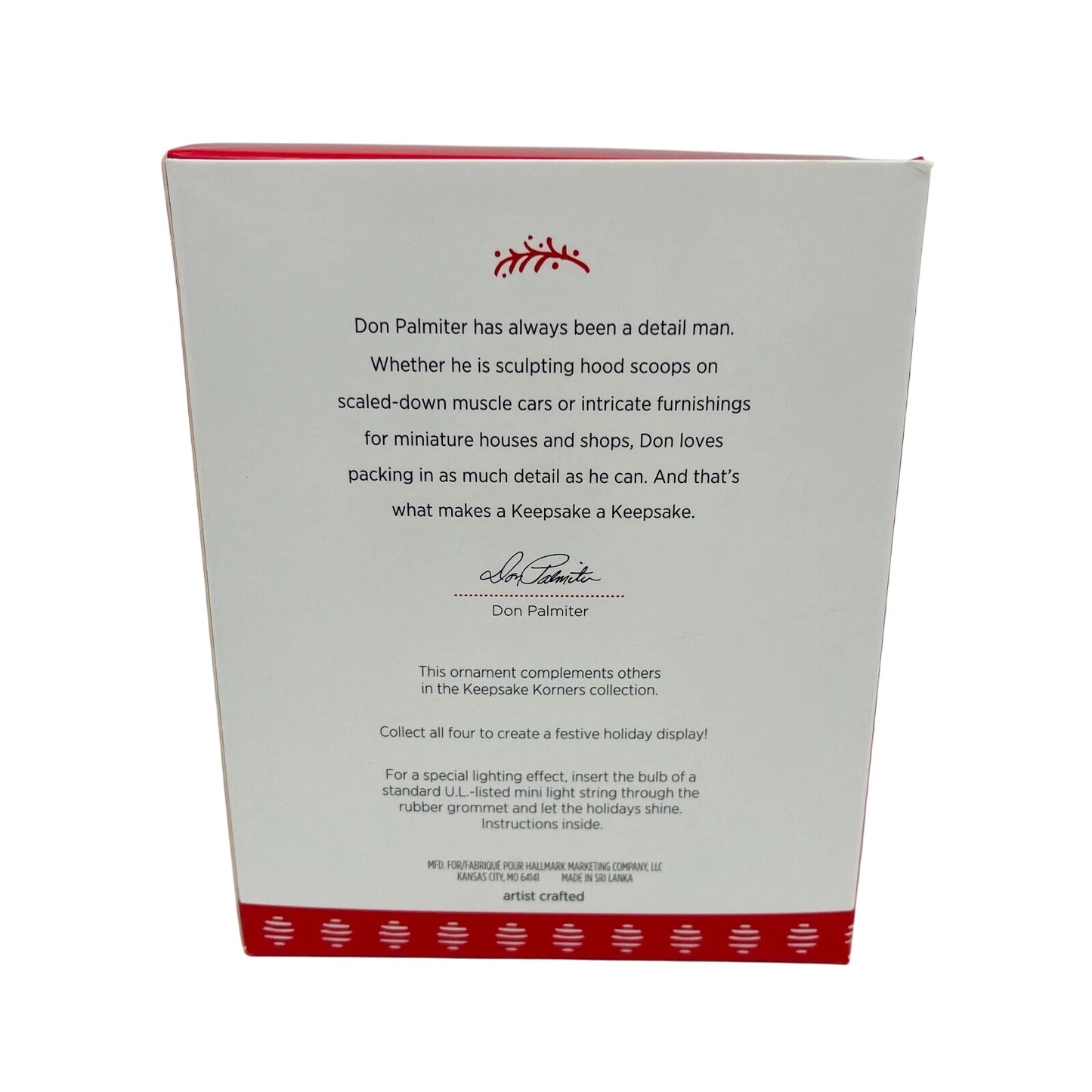 2017 Hall Bro's Card Shop Hallmark Ornament (Keepsake Korners) QRP5962