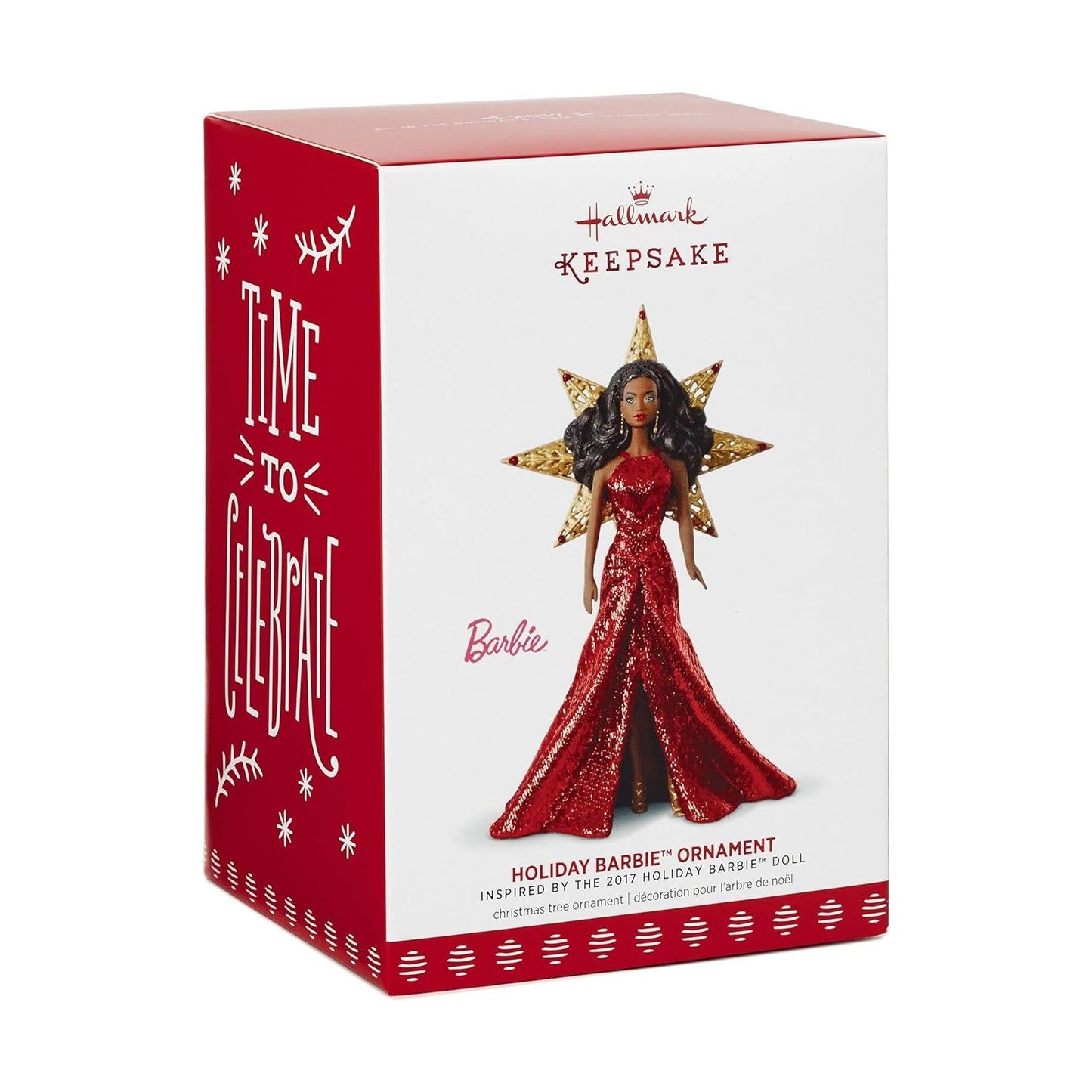 QX9275 2017 Holiday Barbie Ornament - Inspired by the 2017 Holiday Barbie Doll (Barbie) Image2