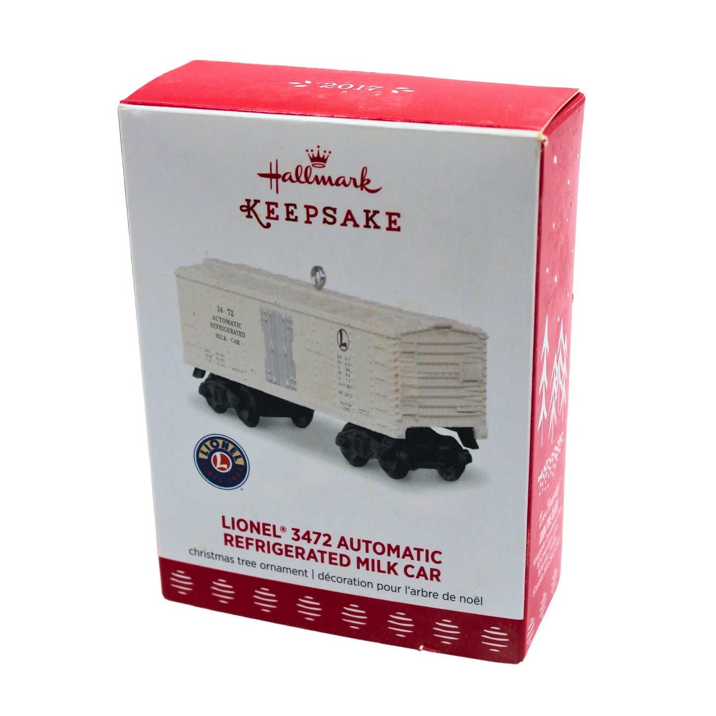 2017 Lionel 3472 Automatic Refrigerated Milk Car Hallmark Ornament (Lionel) QXI3202