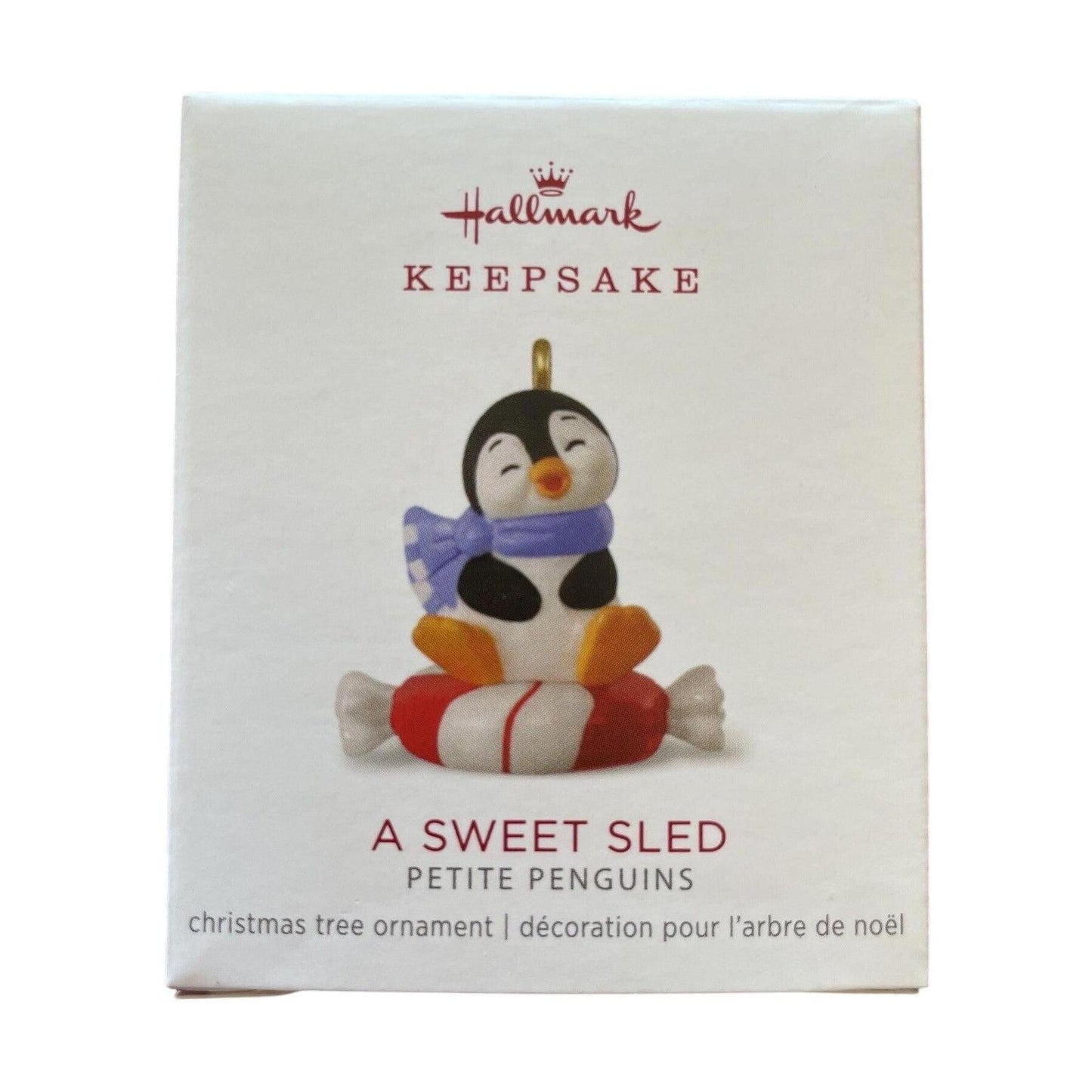 2018 A Sweet Sled Hallmark Ornament (Petite Penguins) QXM8156