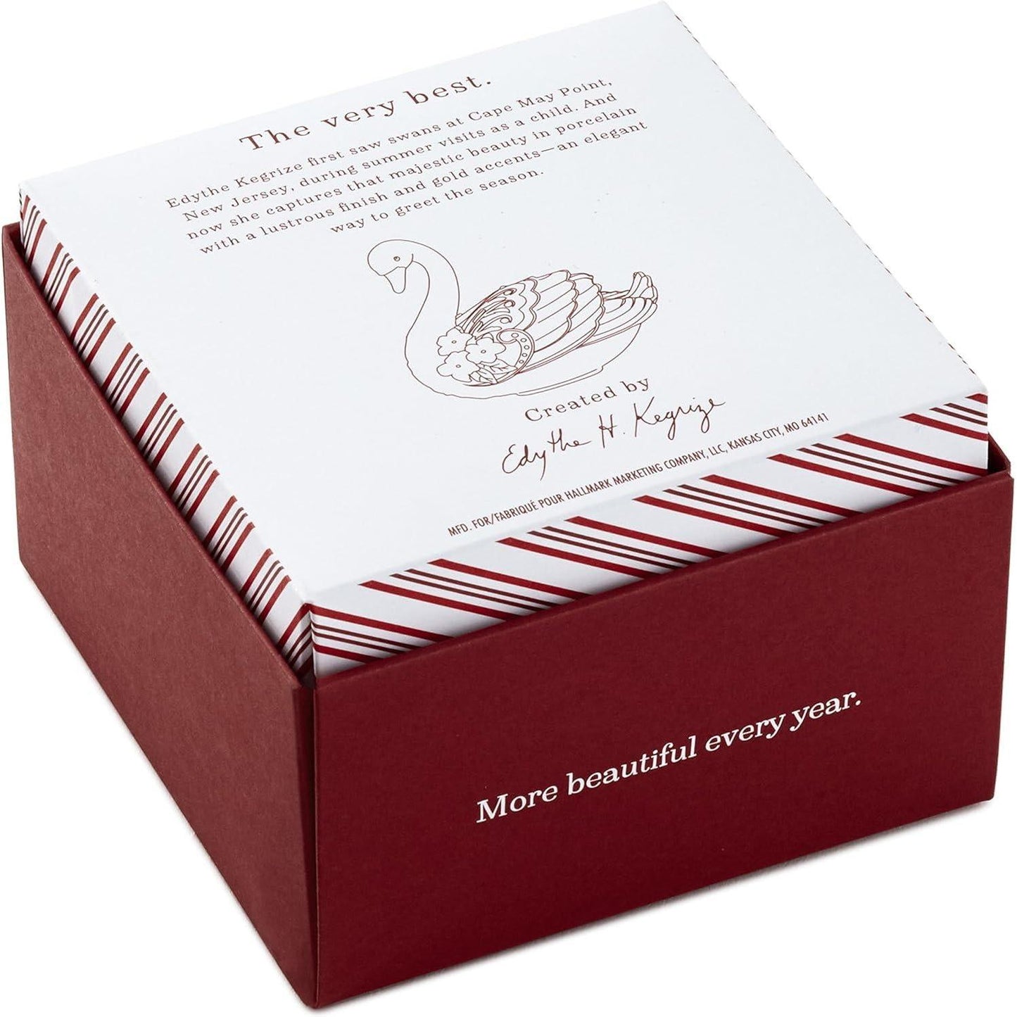 2018 Stunning Swan Hallmark Ornament (Porcelain) QK6403