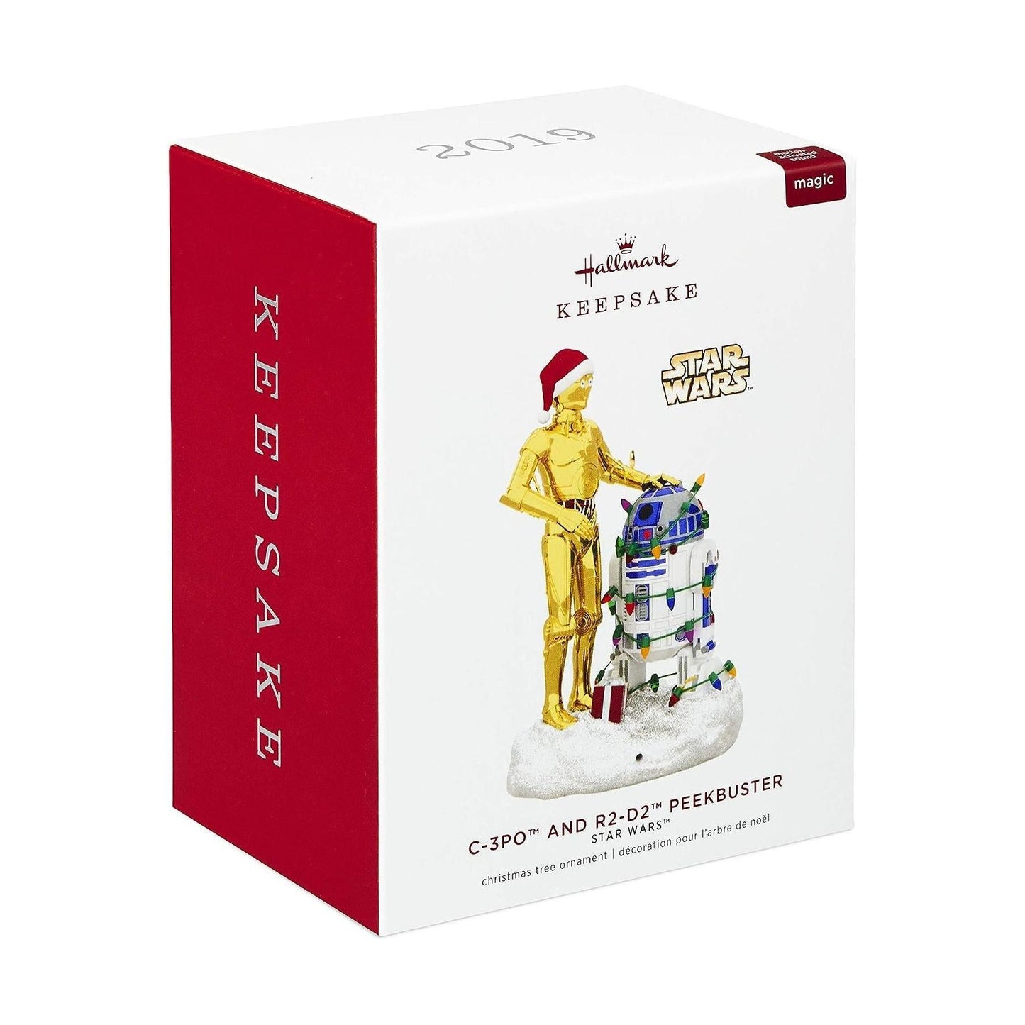 2019 C-3PO and R2-D2 Peekbuster Hallmark Ornament (Star Wars) QXI3827