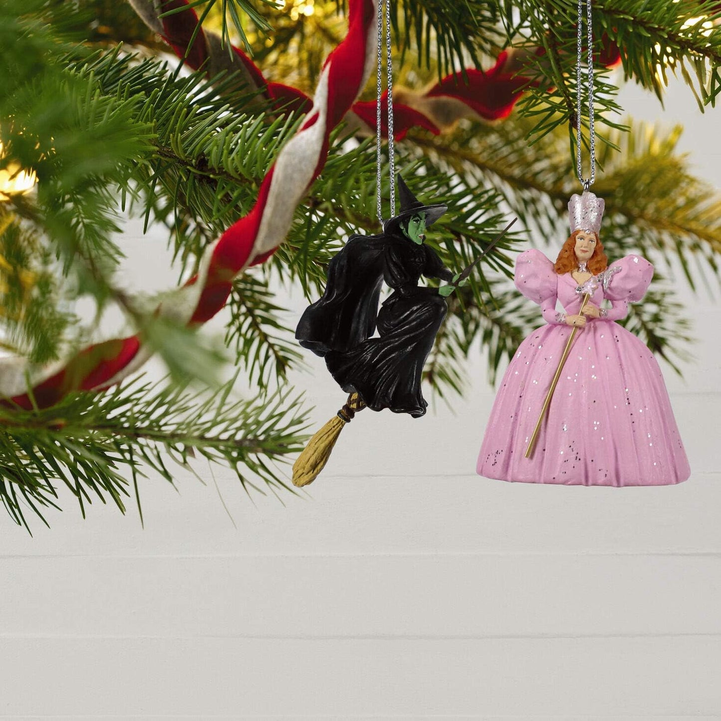 2019 Mini Glinda the Good Witch and Wicked Witch of the West Hallmark Ornament (The Wizard of Oz) QXE3197