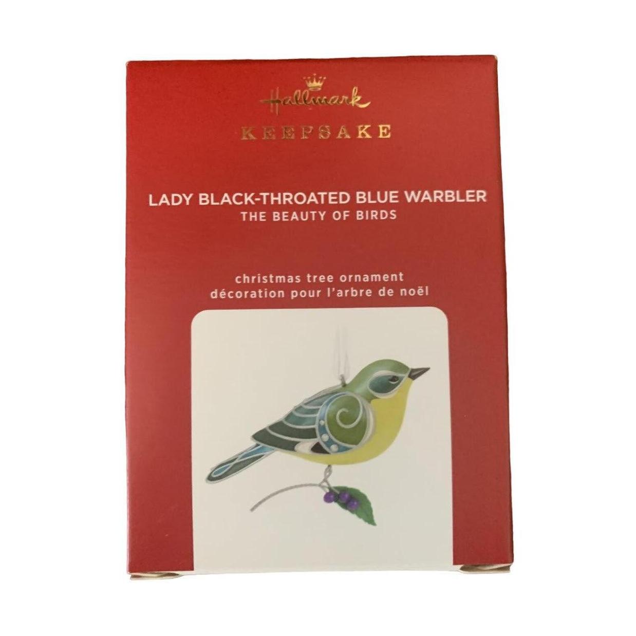 2020 Lady Black-Throated Blue Warbler Hallmark Ornament (Beauty of Birds) QXE3251