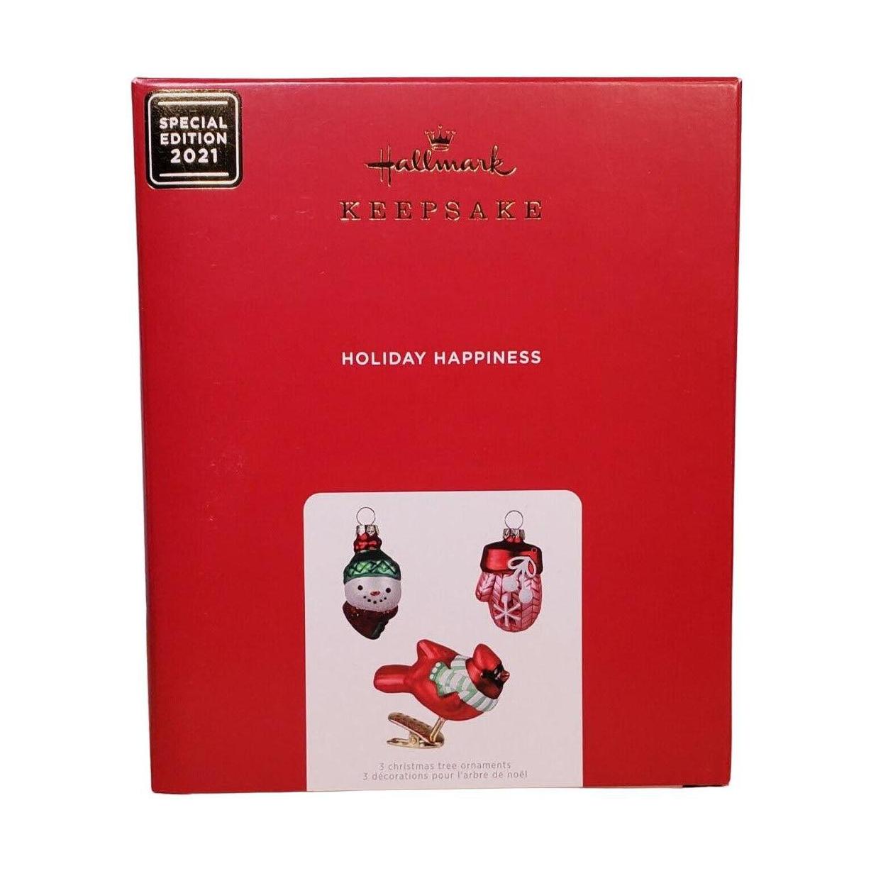 2021 Holiday Happiness Hallmark Ornament (Blown Glass) QXT4112