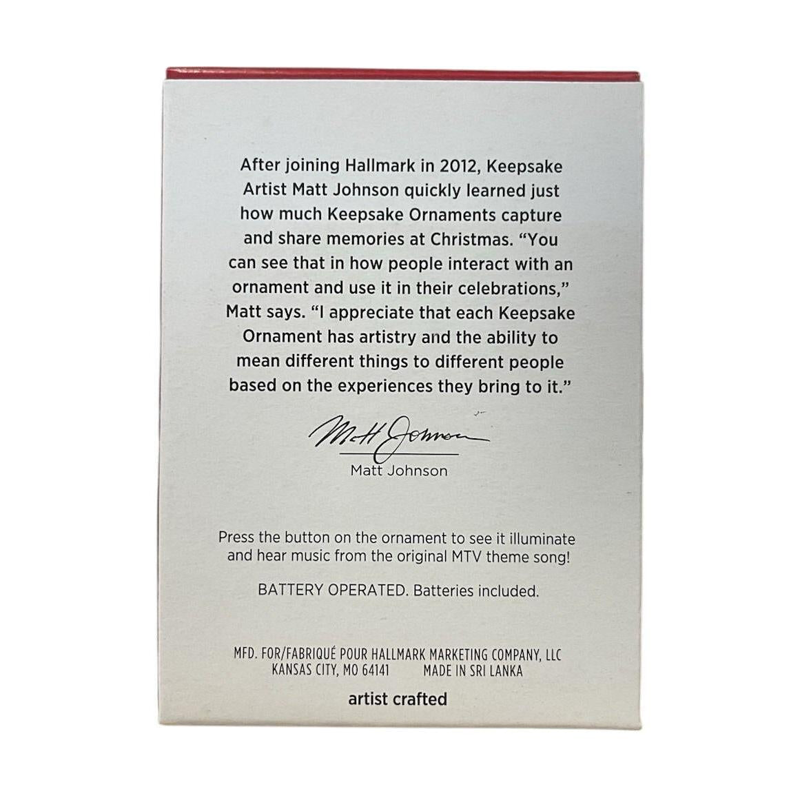 2021 I Want My MTV! Hallmark Ornament (MTV Music Television) QXI7615