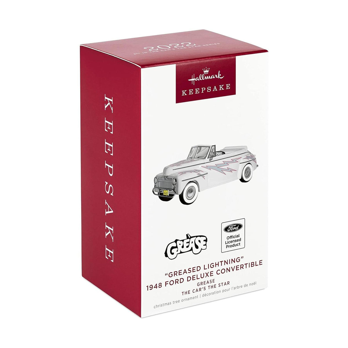 2022 Hallmark Ornament (1948) Ford Deluxe Convertible “Greased Lightning” Hallmark Ornament (The Car's the Star) QXR9196 Image2