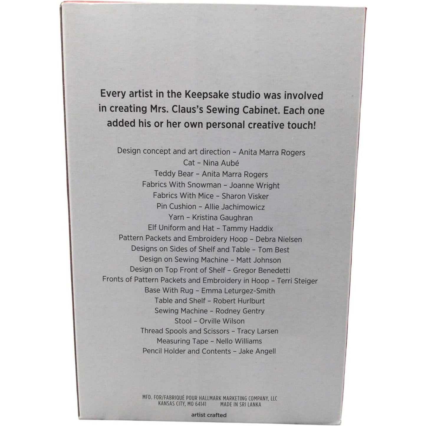 2022 Mrs. Claus's Sewing Cabinet Hallmark Ornament (Santa Claus) QHT4003