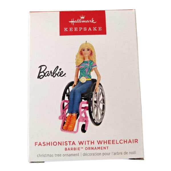 2023 Fashionista with Wheelchair Hallmark Ornament (Barbie) QXI7017