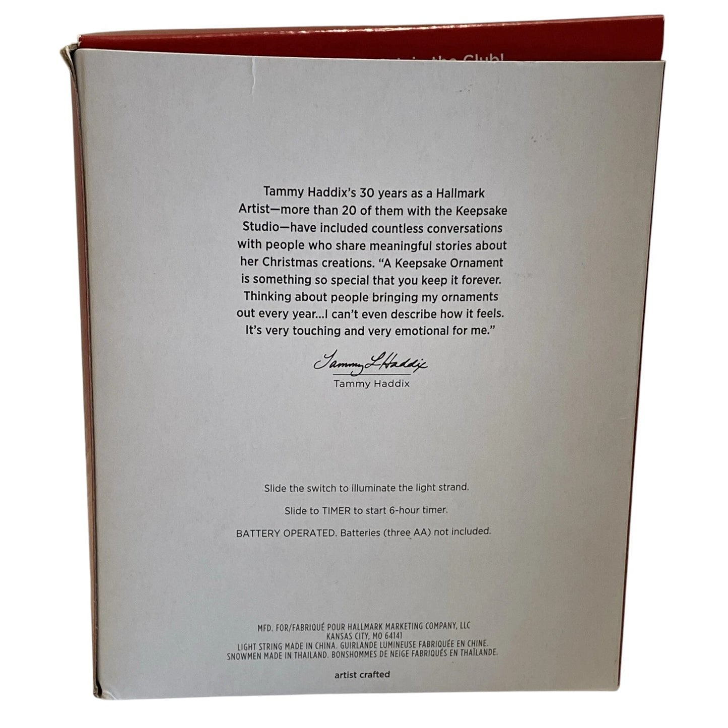 2023 Gumdrop Snowman Light String Hallmark Ornament (Snowmen) QSB6279