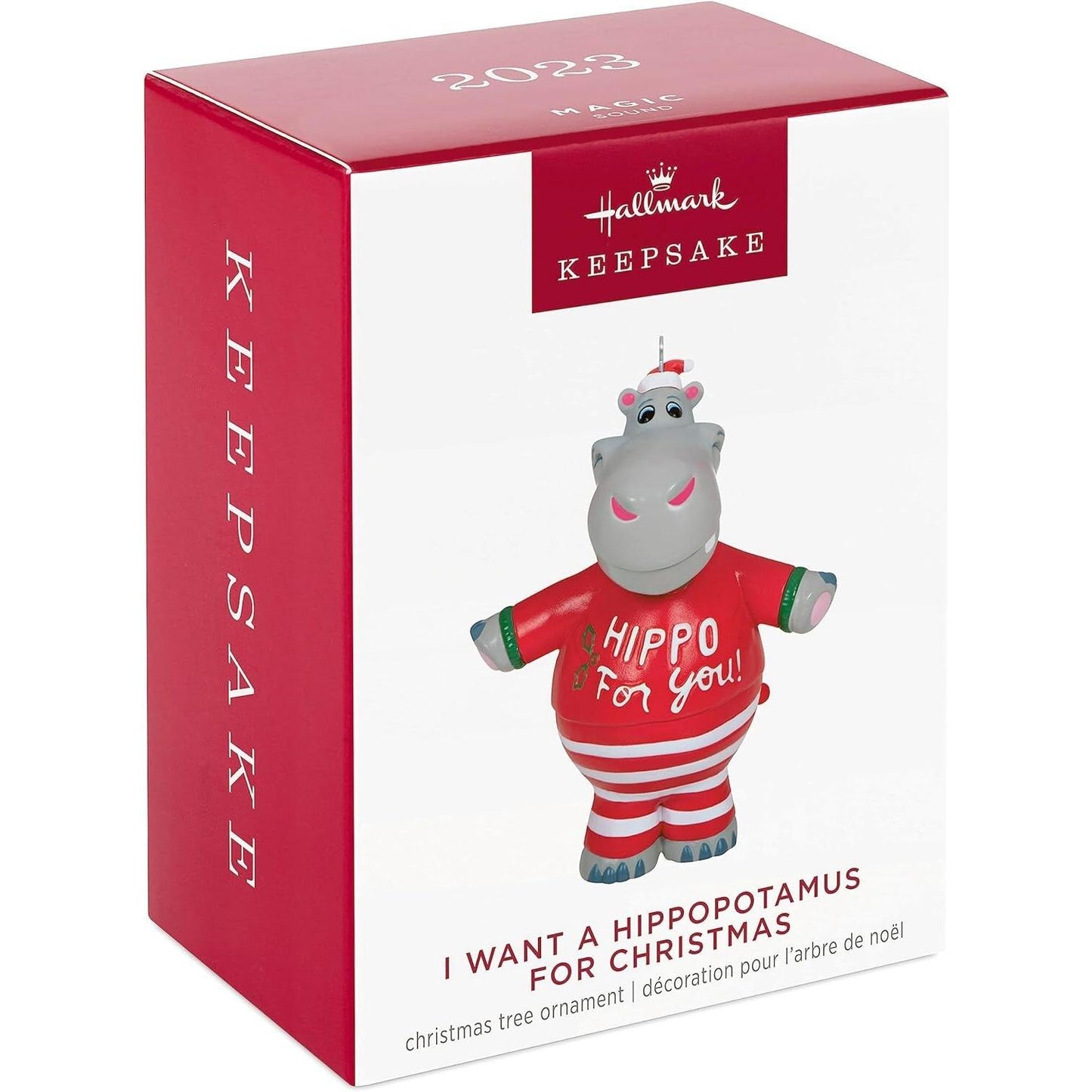 2023 I Want Hippopotamus for Christmas Hallmark Ornament (I Want A Hippopotamus For Christmas) QGO2627