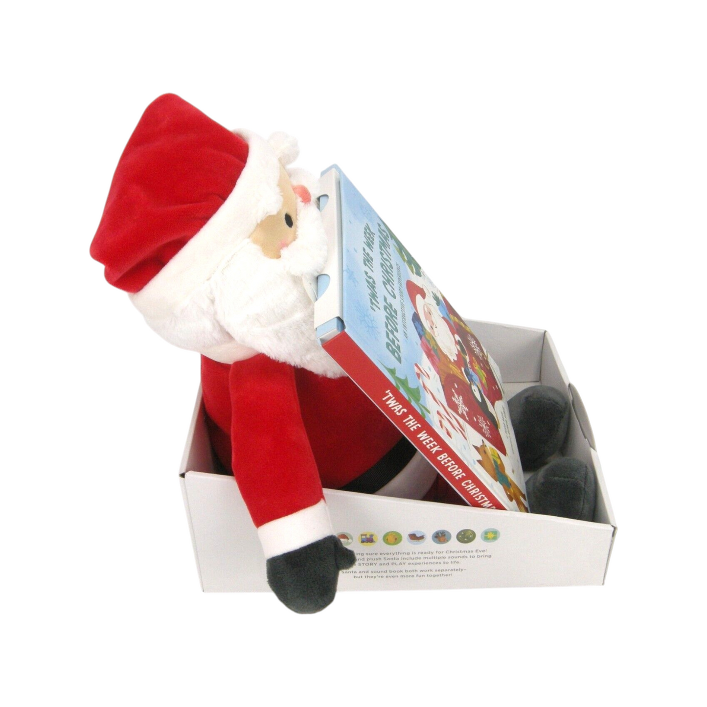2024 Twas the Week Before Christmas Interactive Santa Plush and Book With Sound Hallmark Ornament (Santa Claus) KCX2018
