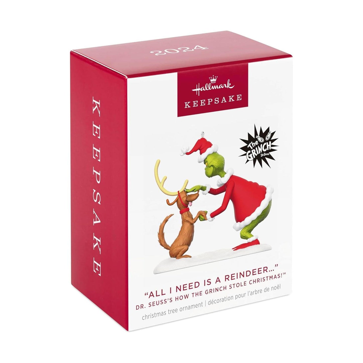 2024 All I Need Is a Reindeer Hallmark Ornament (Dr. Seuss) QXI7894