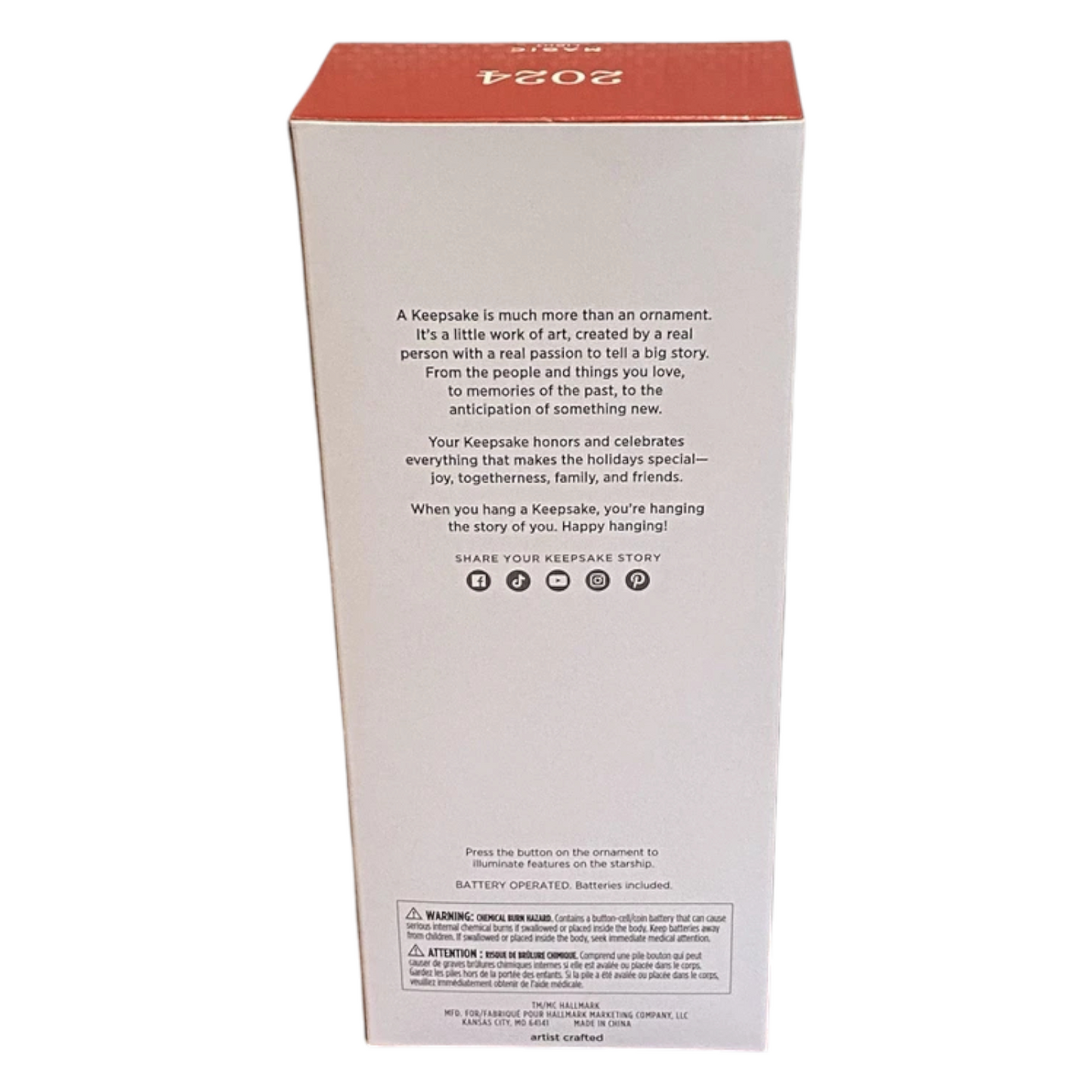 2024 U.S.S. Enterprise NCC-1701-B Hallmark Ornament (Star Trek) QXI7431