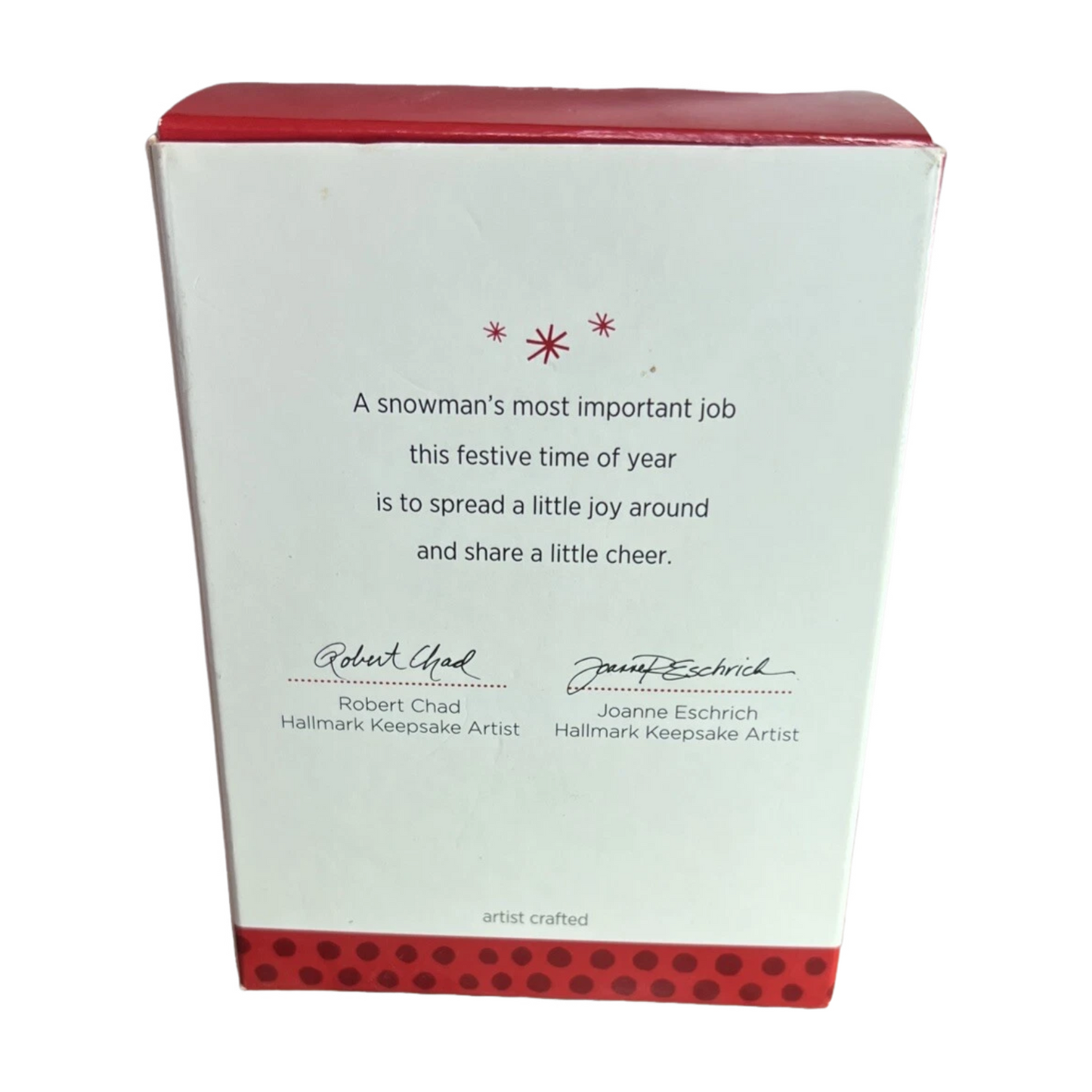 2013 A Snowman's Joyful Job Hallmark Ornament (Snowmen) QXG1362