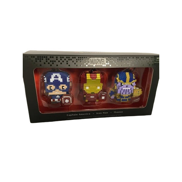 2HCM3441 Captain America, Iron Man, Thanos Hallmark Ornament (Marvel) 2HCM3441
