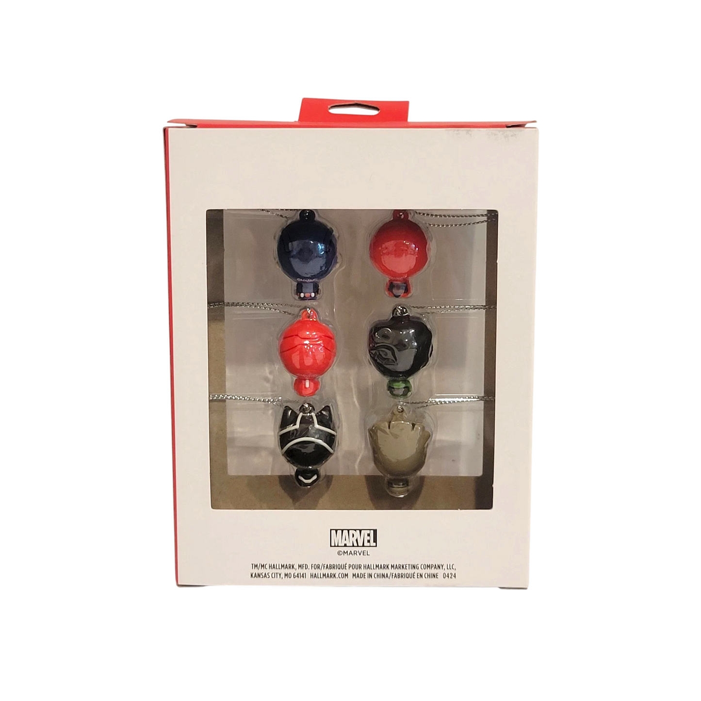 2HCM9228 Set of 6 Mini Christmas Tree Ornaments Hallmark Ornament (Marvel) 2HCM9228