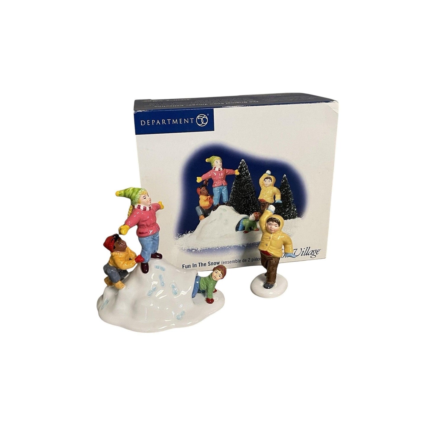 2001 Fun in the Snow (Set of 2) – The Original Snow Village (Department 56 #55125)