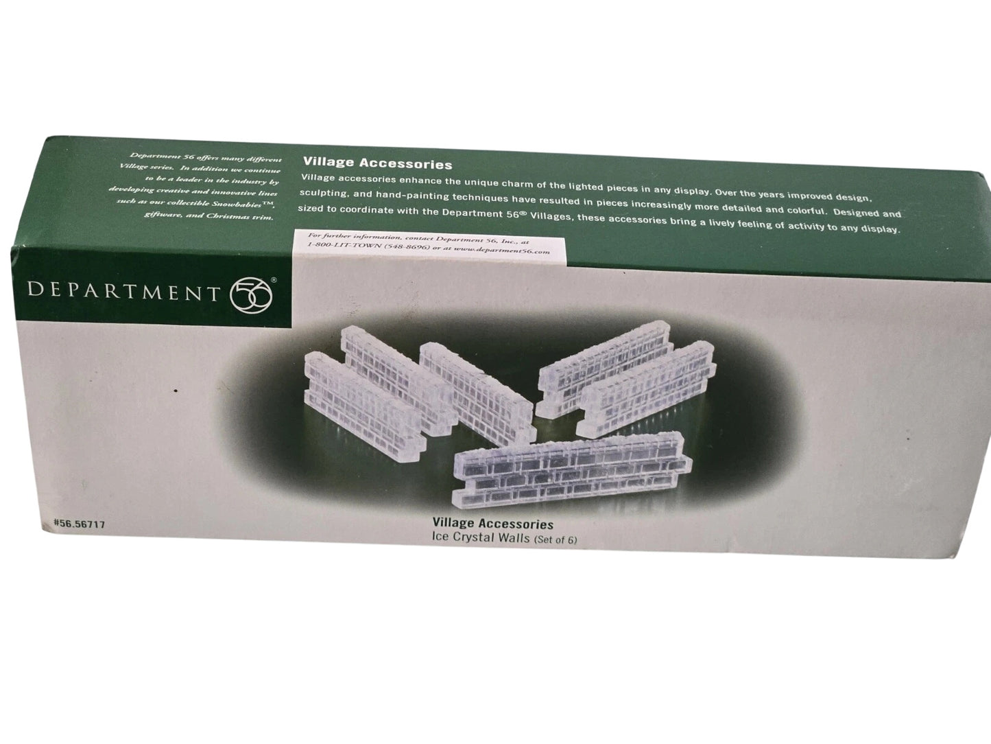 1999 “Ice Crystal Walls” (Set of 6) – Department 56 Village Accessories, Item #56717