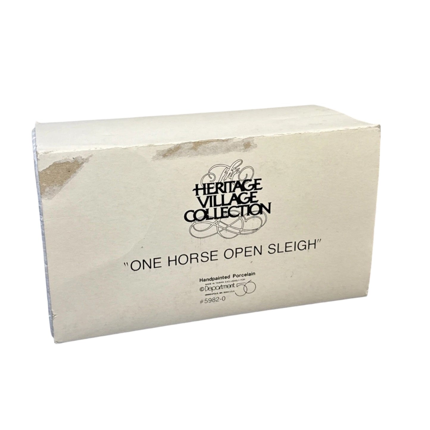 1980 One Horse Open Sleigh – Hand-Painted Porcelain (Department 56) – Item #5982-0