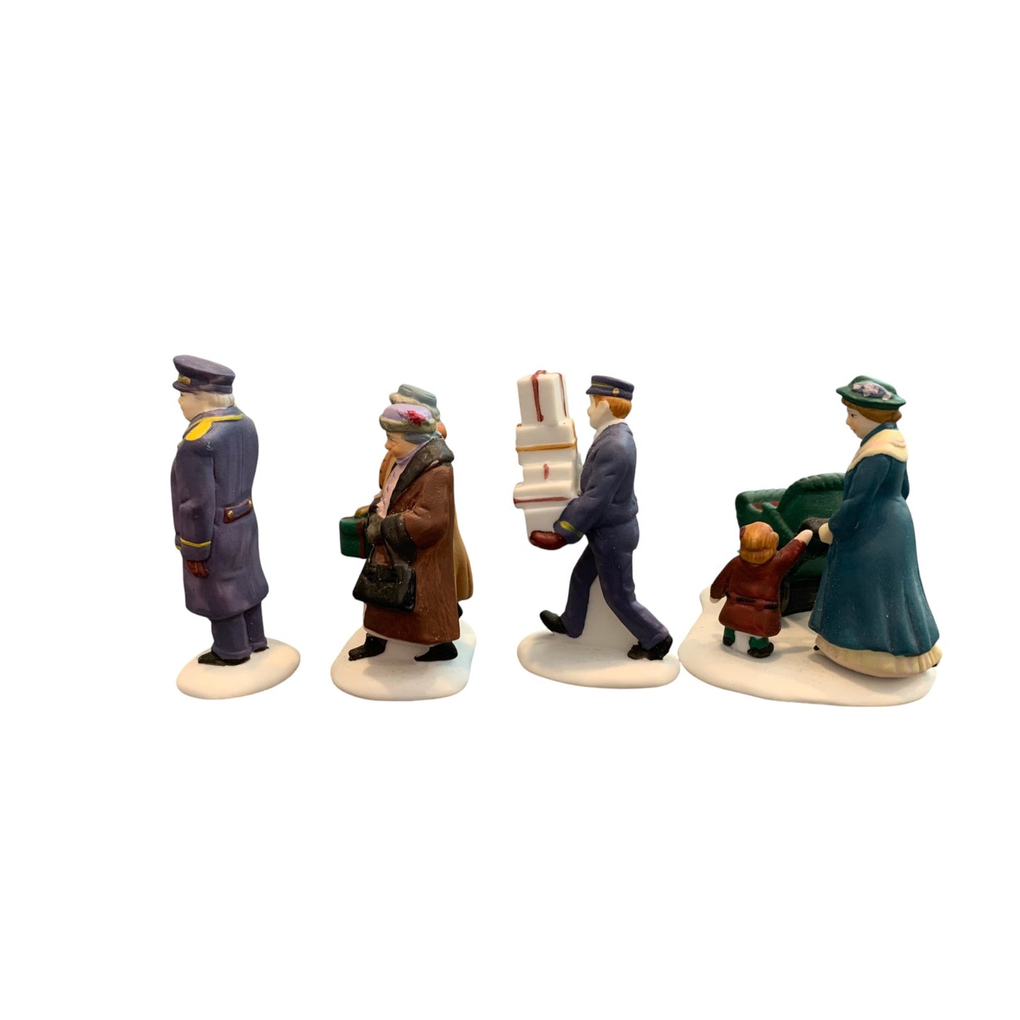 1990 Busy Sidewalks (Set of 4) – Heritage Village / Christmas Village Accessories (Department 56 #5535-2 / “Busy Sidewalks”)
