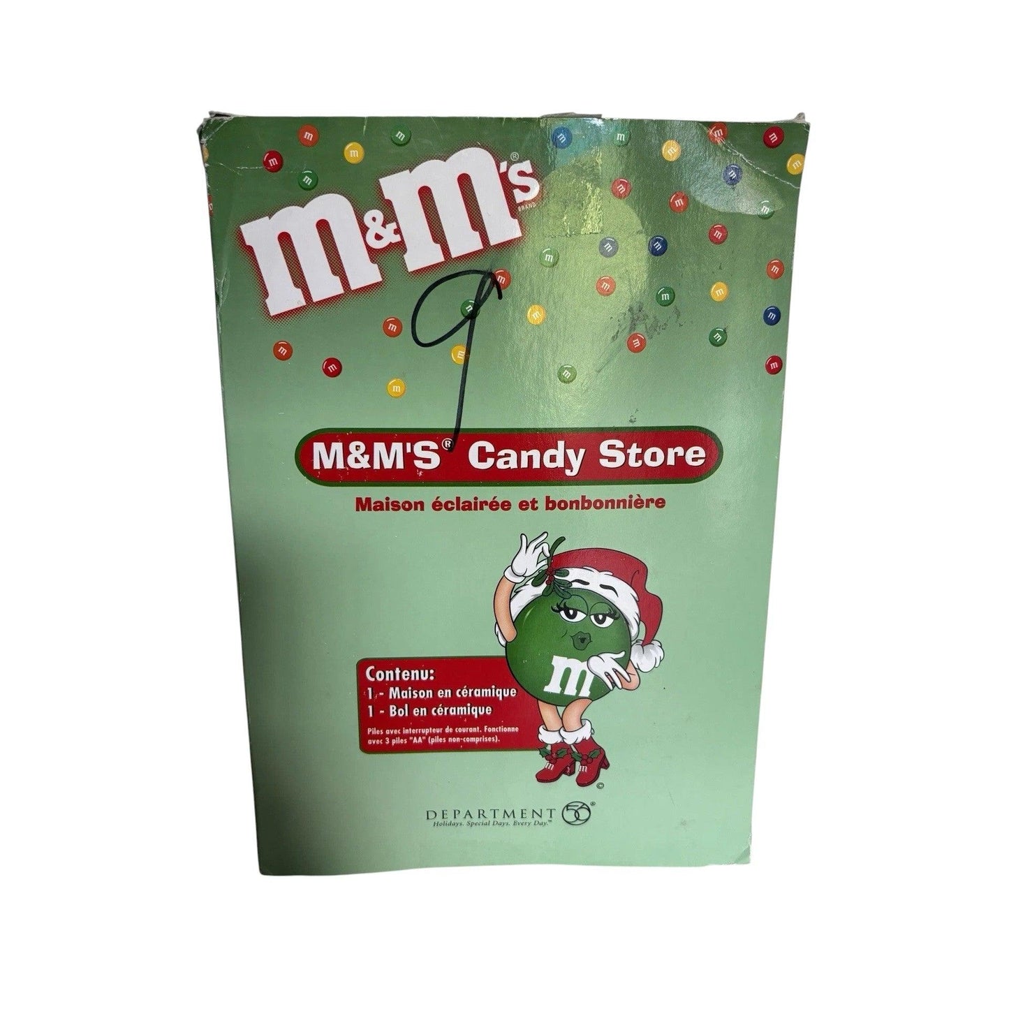 2004 Vintage M&M’s Candy Store – Lighted House & Candy Dish (Department 56 #06231)