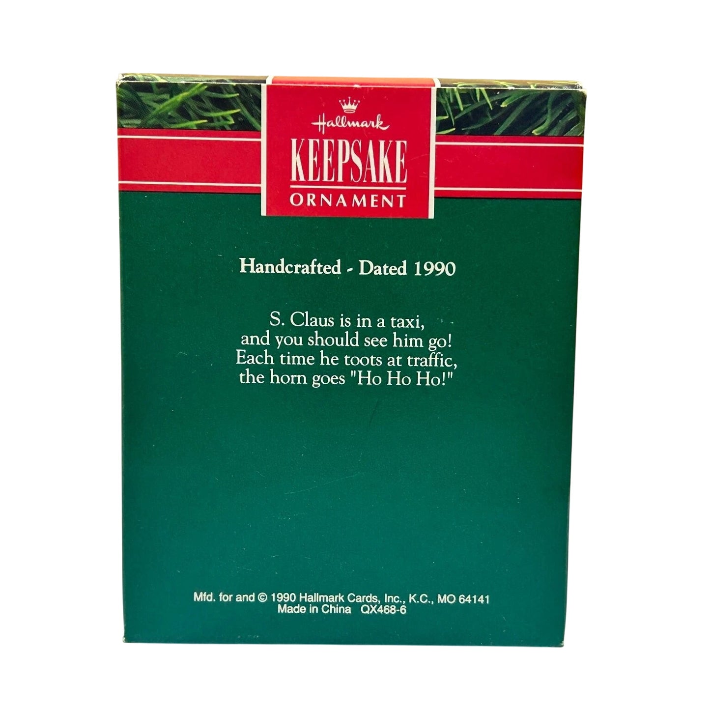 1990 S. Claus Taxi Hallmark Ornament (Vehicle) QX4686