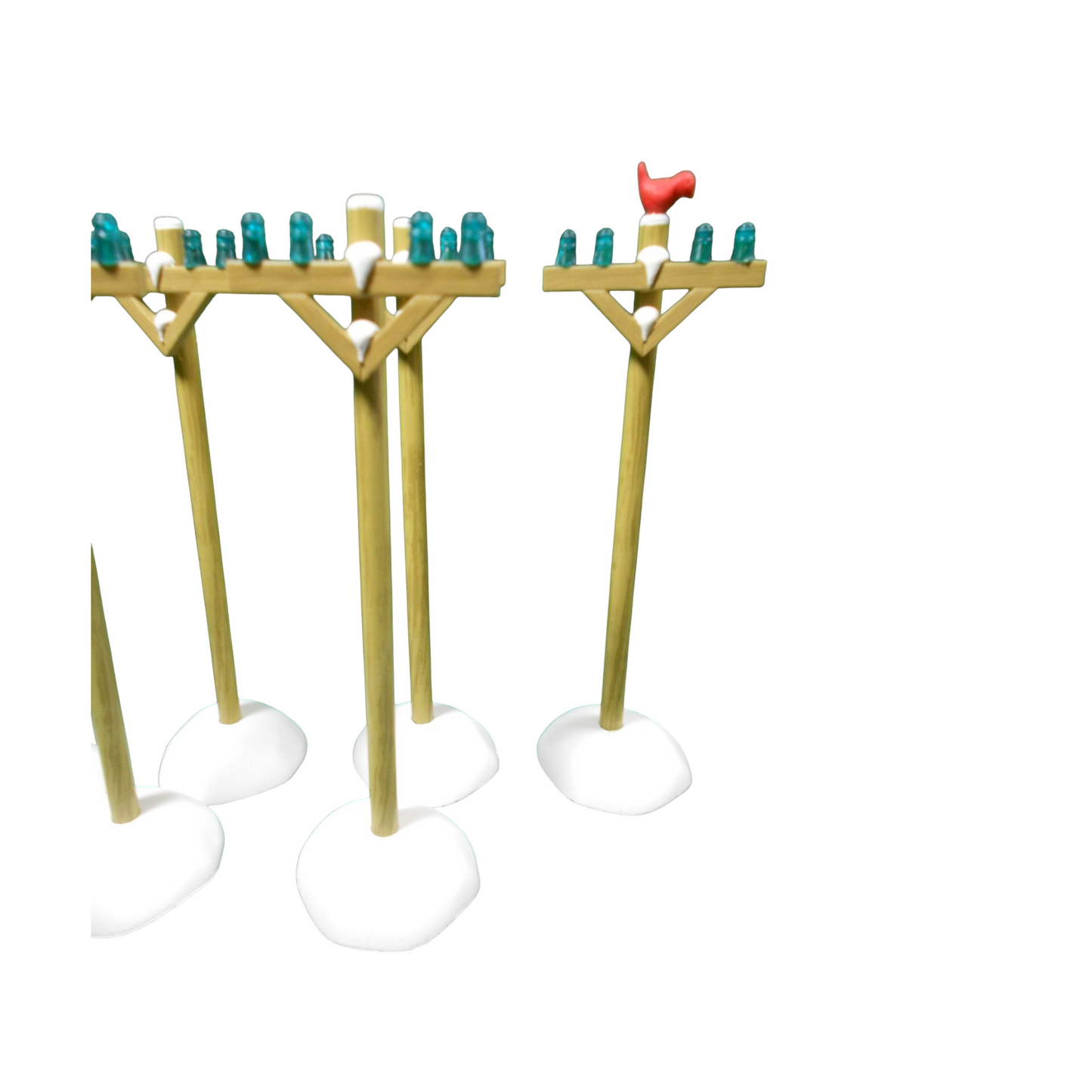 1997 “The Telephone Poles” (Set of 6) – Department 56 Village Accessories – Item #52656