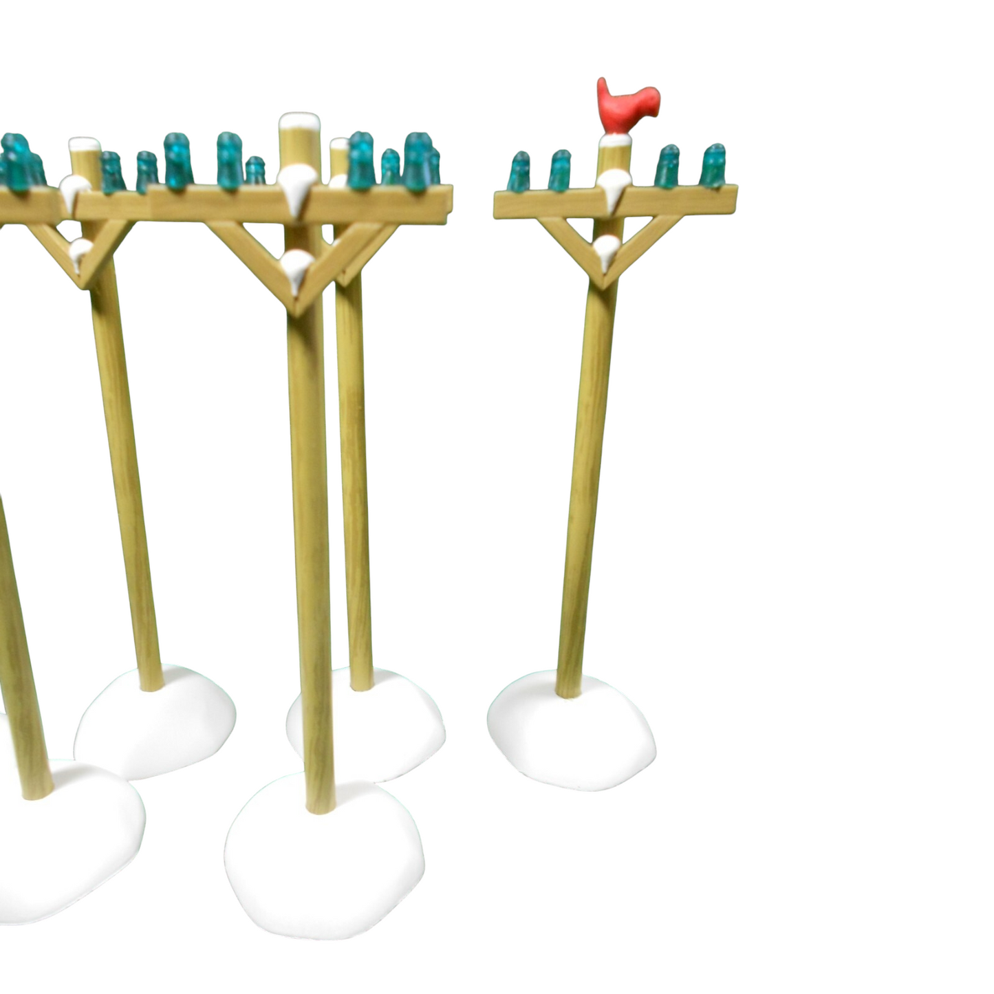 1997 “The Telephone Poles” (Set of 6) – Department 56 Village Accessories – Item #52656