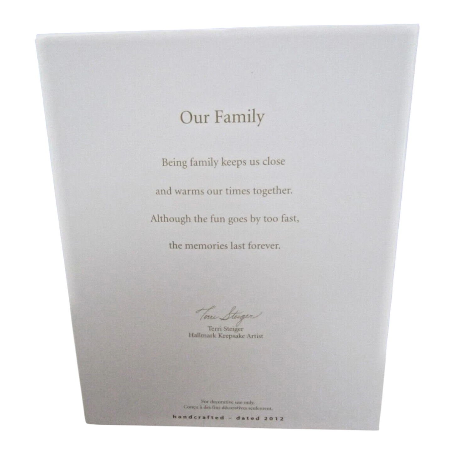 2012 Our Family (Photo Holder)