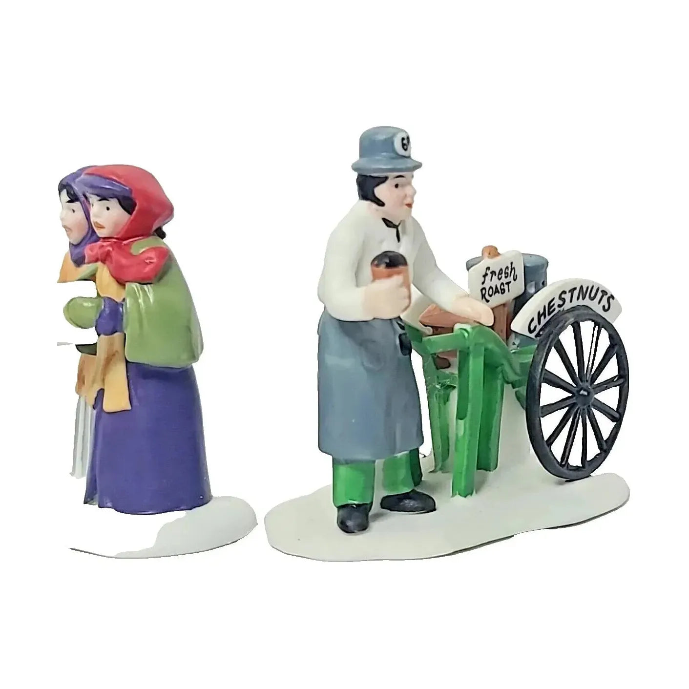 Department 56 Accessory "Violet Carolers Chestnut Vendor" - Charming Holiday Scene