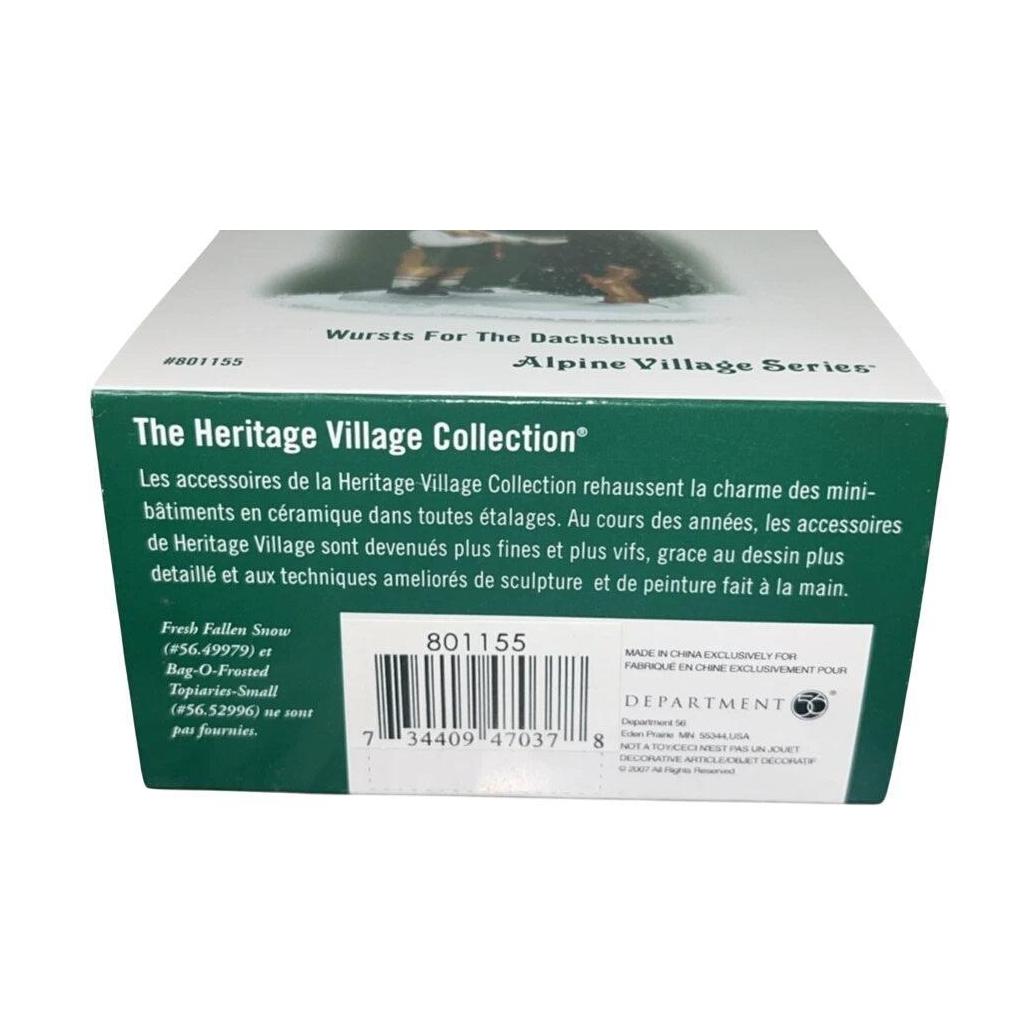 Department 56 Alpine Village "Wursts for the Dachshund" Accessory Figurine - Charming Holiday Decor