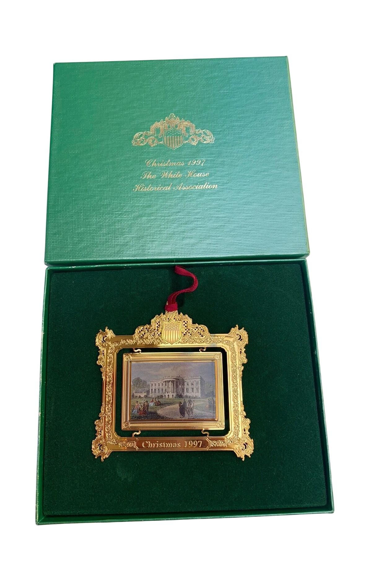 Gold-Plated White House Christmas Ornament - President Franklin Pierce Tribute