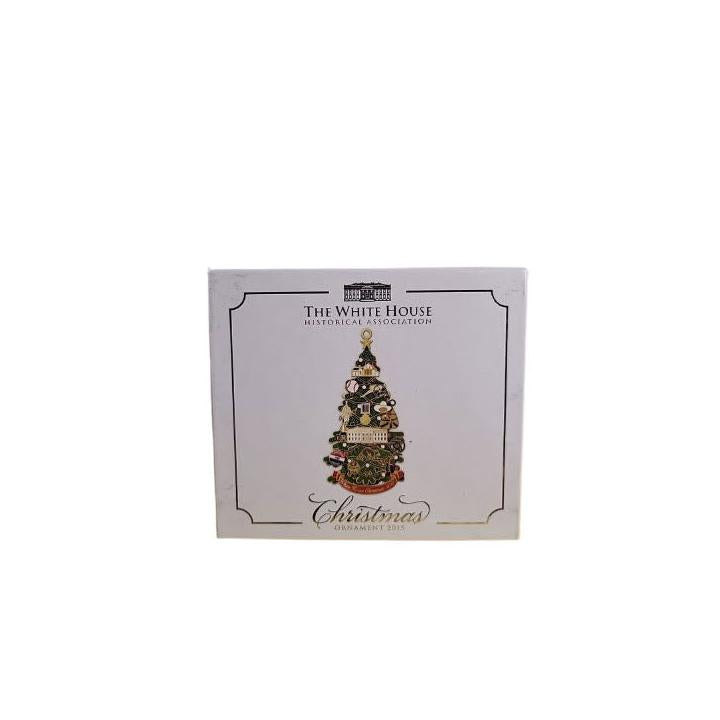 Limited Edition 2015 White House Christmas Ornament with 24-Karat Gold Plating