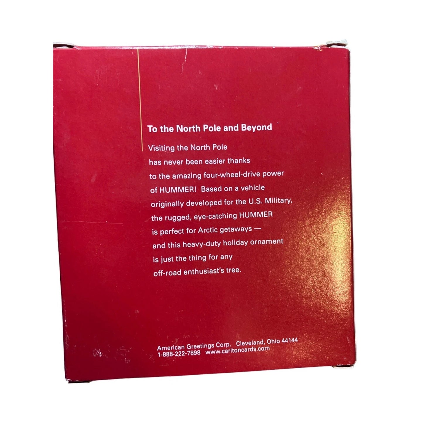 Vintage Hummer To the North Pole and Beyond Carlton Cards Ornaments (Vehicle) CXOR-148N