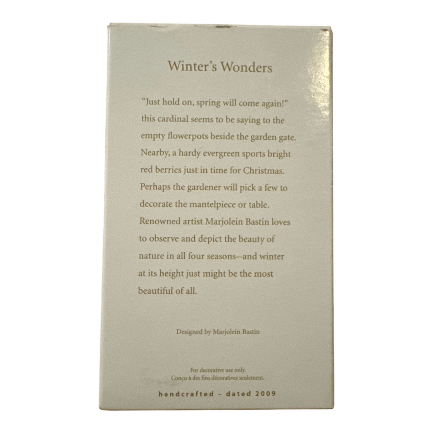 2009 Winter's Wonders (Nature's Sketchbook)
