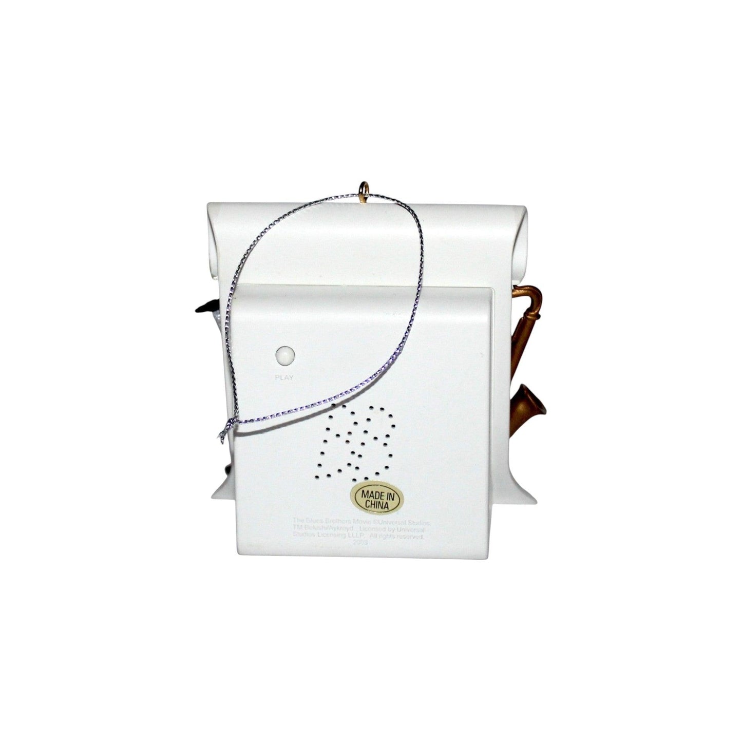 Jewelry box with a necklace on a white background